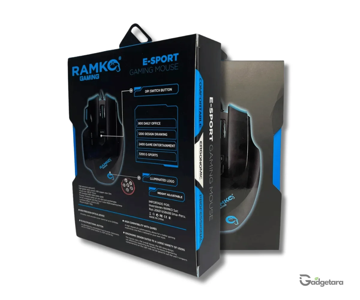 Mouse Gamer Ramko Rm1070 3200dpi 2 - gadgetara.store